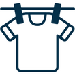 T-shirt on clothes line symbol