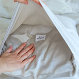 grey sage bamboo cotton pillow deep envelope closure