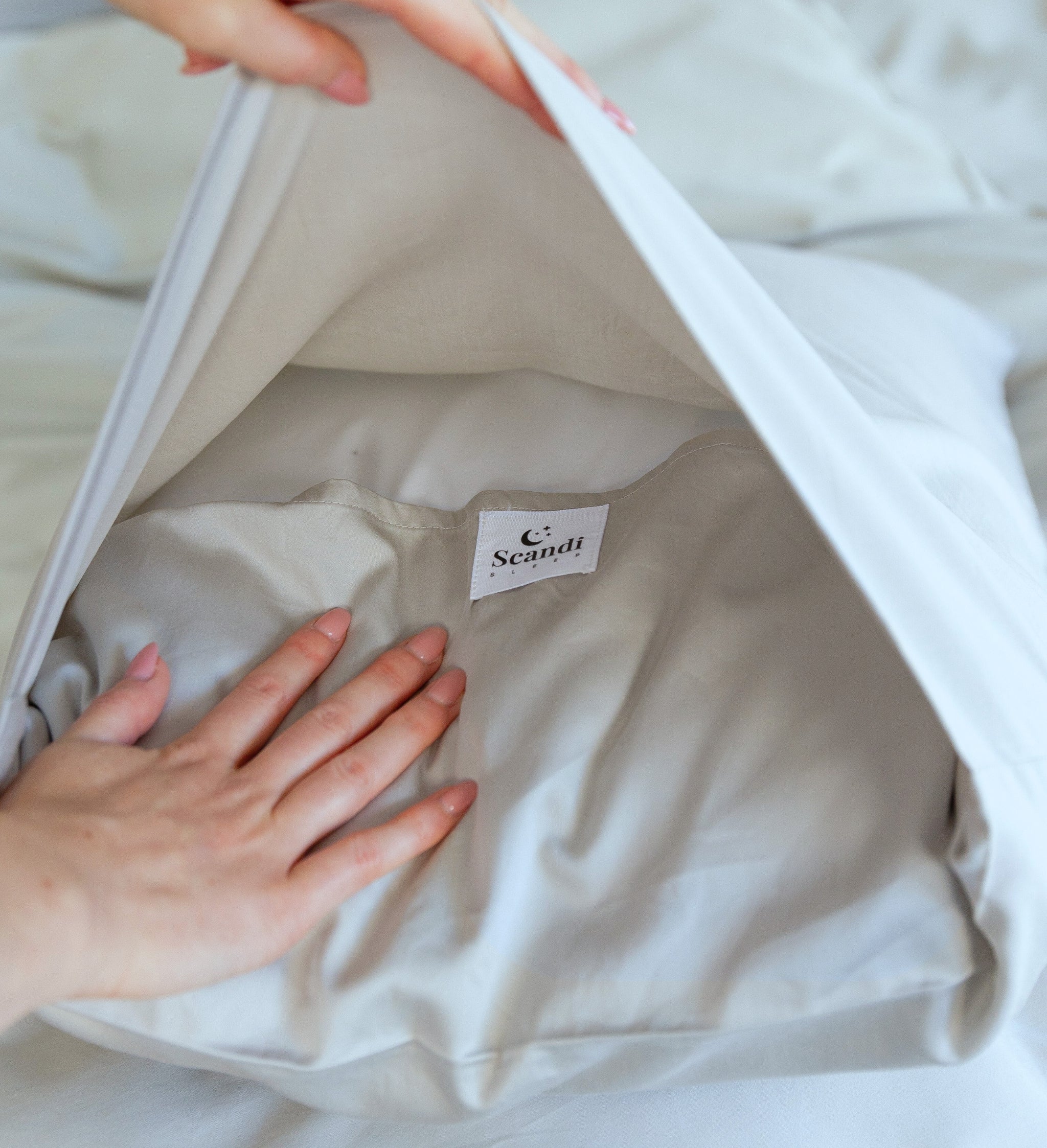 grey sage bamboo cotton pillow deep envelope closure